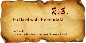 Reitenbach Bernadett névjegykártya