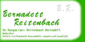 bernadett reitenbach business card